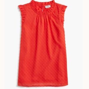 J. Crew sleeveless ruffleneck top in seaside coral size Small